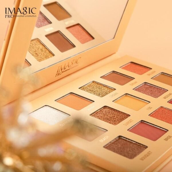 IMAGIC 15 Colors Matte Shimmer Glitter Matte Eyeshadow Palette - Image 2