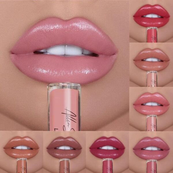 12 Colors Creamy Nude Pink Long Lasting Liquid Lipstick